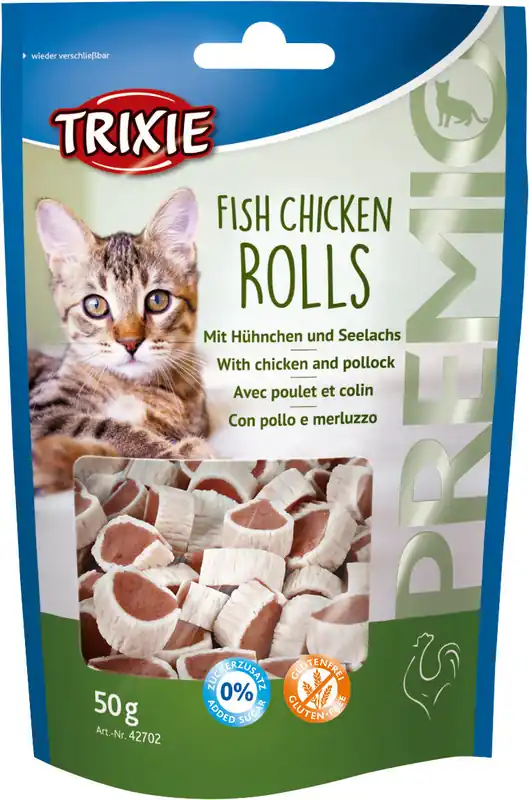 TRIXIE Premio ROLLS Light - rolky kuře - losos 50g Speciální Cena