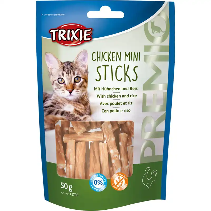 TRIXIE Premio MINI STICKS - mini tyčinky kuřecí s rýží 50 g Oblíbený