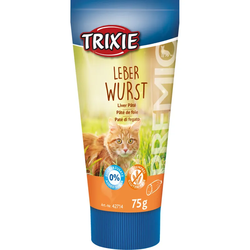 TRIXIE Premio Leberwurst - játrová paštika pro kočky 75g Nejprodávanější
