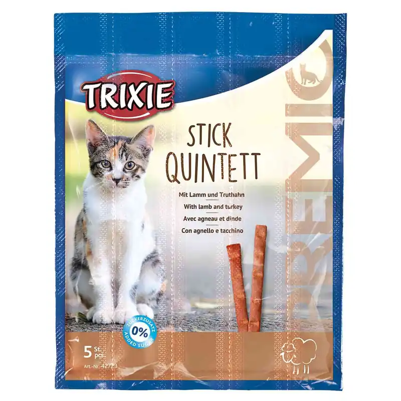Časově Omezené TRIXIE PREMIO Quintett tyčinky jehněčí/krůta 5 x 5 g