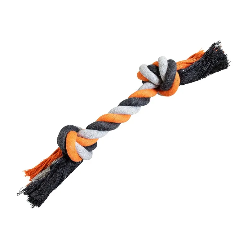 Uzel HipHop bavlněný 2 knoty, šedá - tm.šedá, oranžová 25cm, 75g Výhodná Nabídka