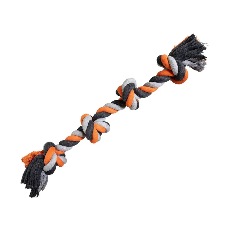 Uzel HipHop bavlněný 4 knoty, šedá, tm.šedá, oranžová 61cm, 700g Cenový Hit