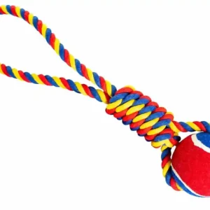 Vrhací přetahovadlo HipHop s tenisákem 6 cm, 36 cm /130 g zelená, modrá, žlutá Ověřený