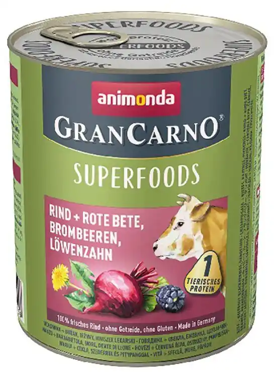 ANIMONDA GRAN CARNO Superfoods hovězí,čv.řepa,ostružiny,pampeliška 800 g pro psy Kup Teď