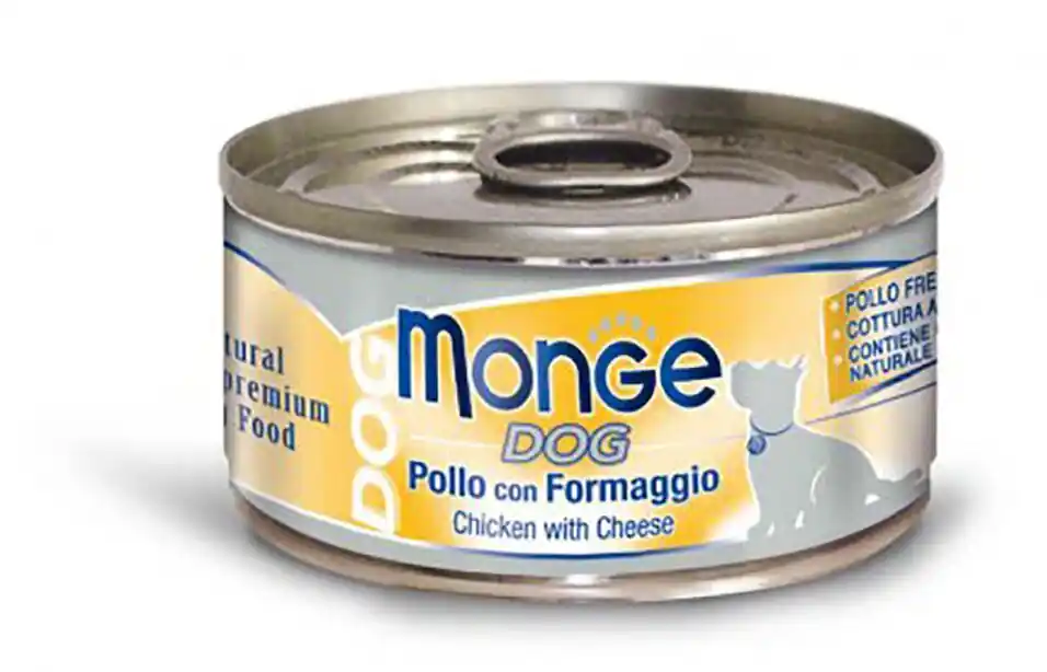 MONGE DOG NATURAL kuřecí maso se sýrem pro psy 95 g Dokud Zásoby Vydrží