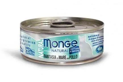 Ihned K Objednání MONGE NATURAL mořské plody s kuřecím masem pro kočky 80 g