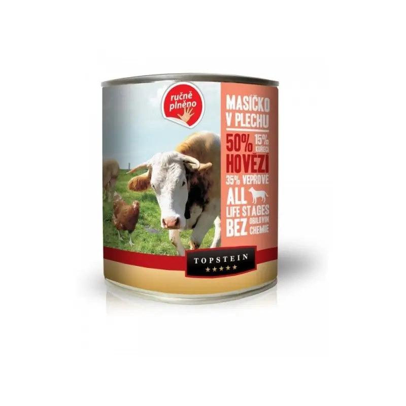 Nízká Cena Topstein masíčko v plechu - hovězí 800g