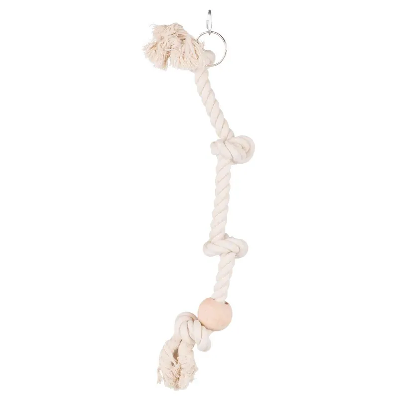 TRIXIE Závěsné bavlněné lano se 3 uzly 60cm/23mm Horká Nabídka