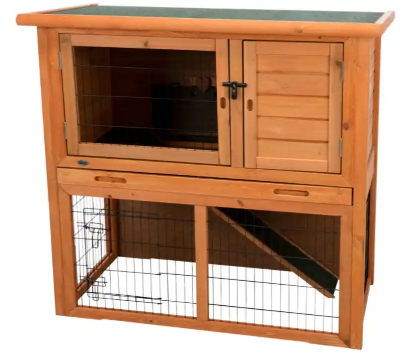 Bezpečná Platba TRIXIE NATURA králíkárna s výběhem 104 x 97 x 52 cm, hnědá