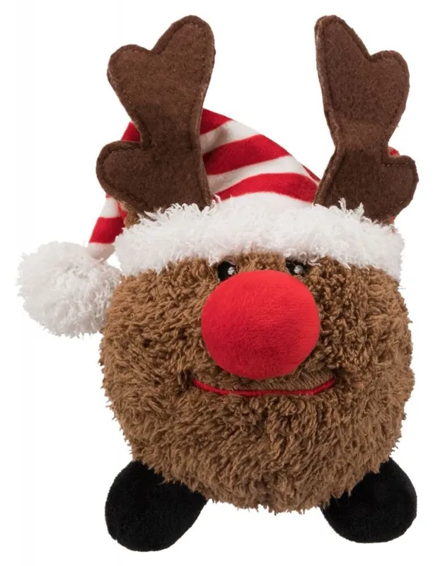Super Cena TRIXIE Vánoční plyšový míček Santa Claus/Sob/Sněhulák 18–29 cm