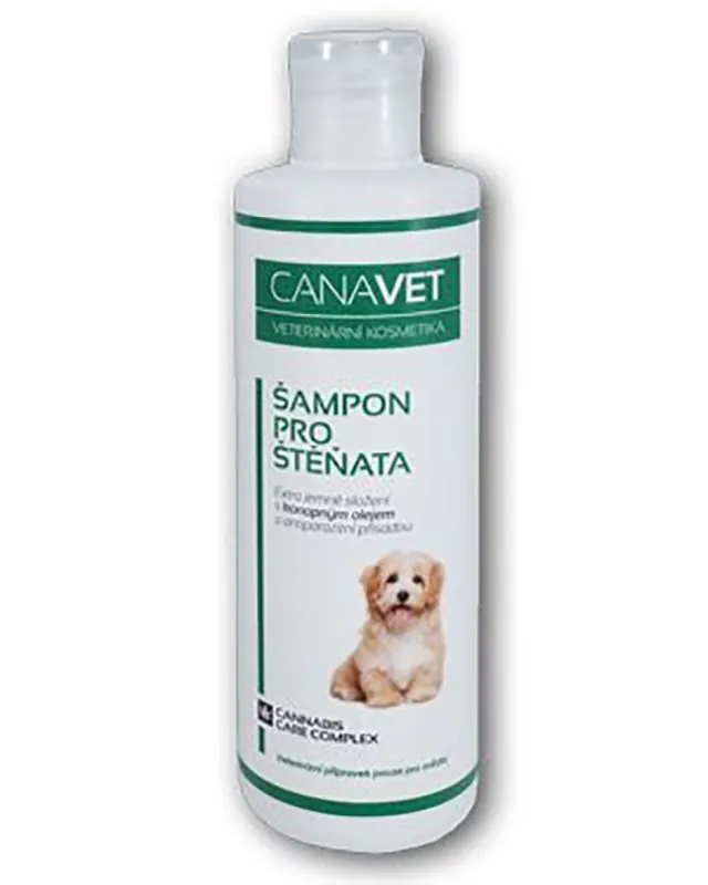 CANAVET šampon pro štěňata s antipar.přísadou Canabis 250 ml Vysoce Kvalitní
