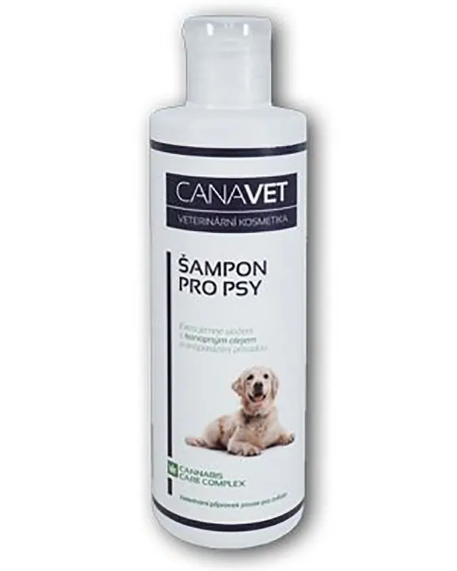 Vysoce Kvalitní CANAVET šampon pro psy s antipar.přísadou Canabis CC 250ml
