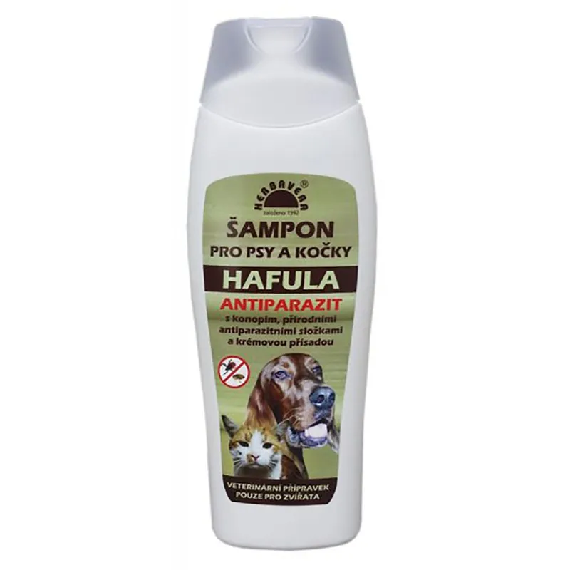 Sezónní Sleva Šampon antiparazitní pro psy a kočky HAFULA 250 ml