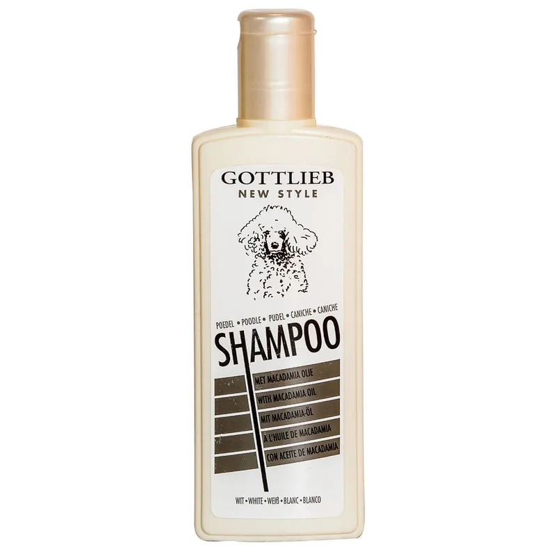 Novinka Gottlieb Pudel šampon 300ml-pro bílé pudly s makadam. olejem