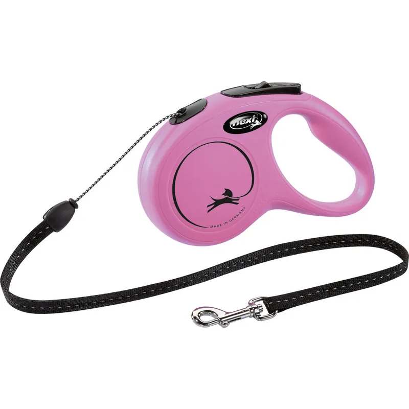 Levný Flexi New Classic S šňůra 5 m, max.12kg, - růžová