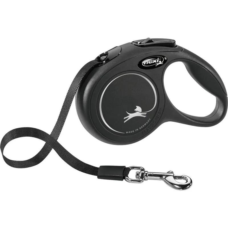 Flexi New Classic XS pásek 3 m, max. 12kg, - černá Zlevněný