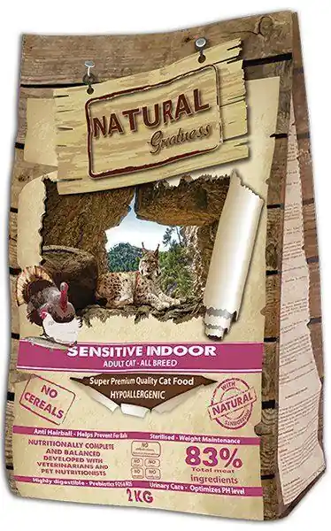 Natural Greatness Sensitive Indoor Cat Recipe/kuře,krůta/ 2kg Koupit Online