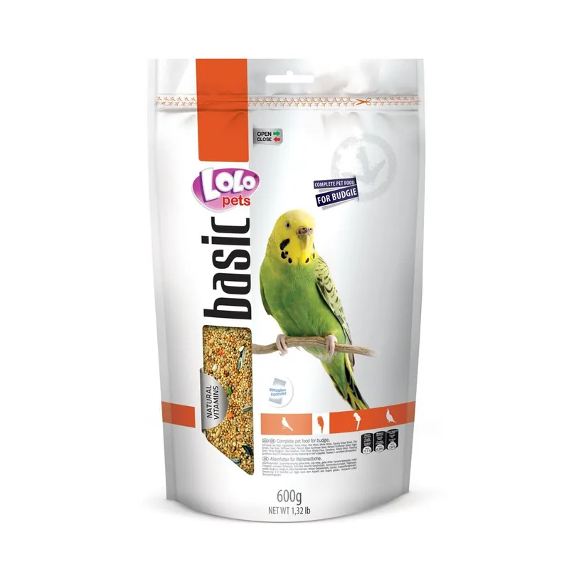 Ověřený LOLO BASIC kompletní krmivo pro andulky 600 g Doypack
