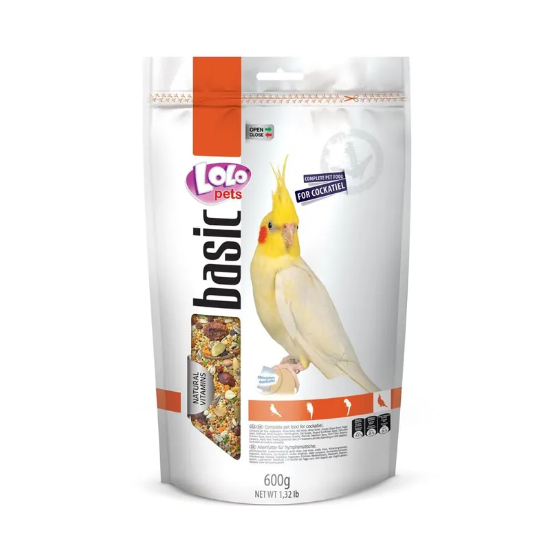 Cenová Bomba LOLO BASIC kompletní krmivo pro korely 600 g Doypack