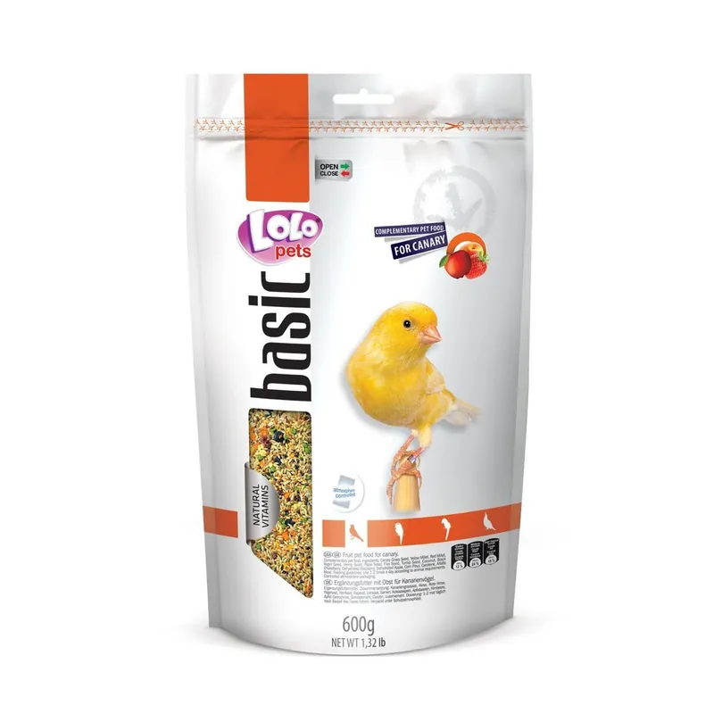 Akční Cena LOLO BASIC ovocné krmivo pro kanárky 600 g Doypack