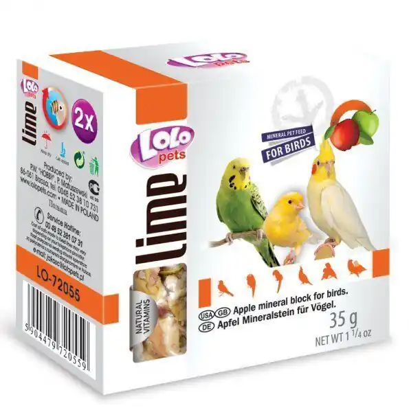 LOLOpets LIME jablečný minerální kámen pro ptáky 35 g Ihned K Objednání