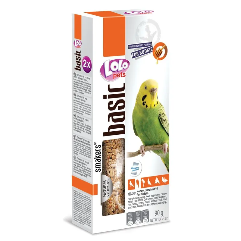 Super Cena LOLO SMAKERS 2 klasy medové pro andulky 90 g