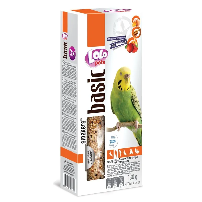 Aktuální LOLO SMAKERS 3v1 MIX ovoce,med,vejce pro andulky 130 g