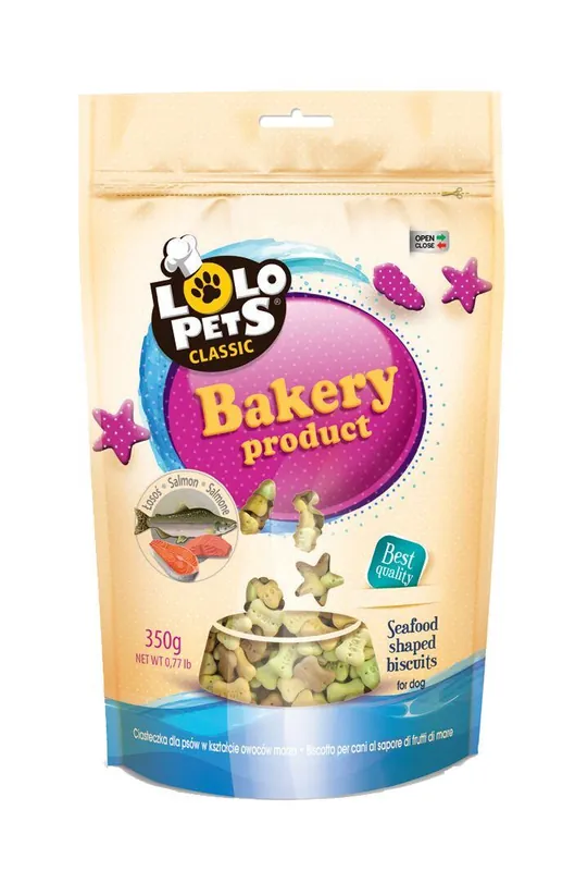Rychlé Dodání Sušenky KOSTIČKY MOŘSKÉ PLODY s lososem pro psy 350 g