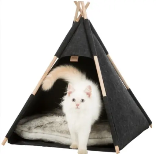 TRIXIE Jeskyňka TIPI, 55 x 65 x 55 cm, plsť, antracit Super Cena