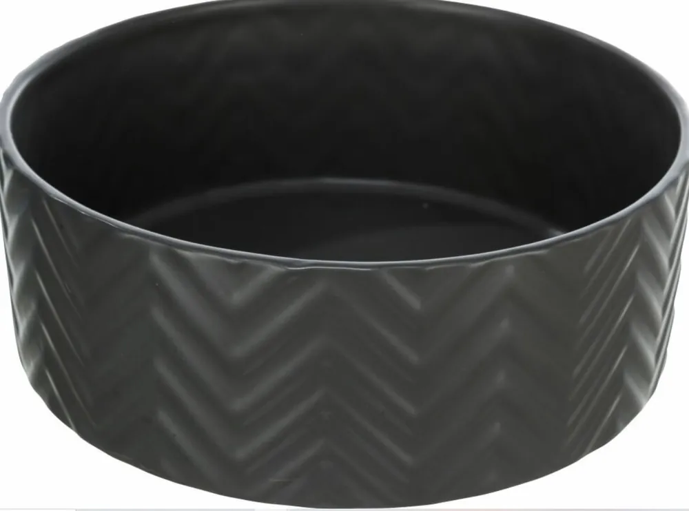 Nejlepší Volba TRIXIE Keramická miska 1,6 l/ø 20 cm, vroubkovaná, černá