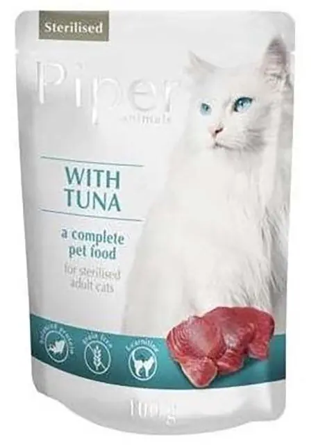 PIPER CAT kapsička pro sterilizované kočky, s tuňákem 100g Cenově Výhodný