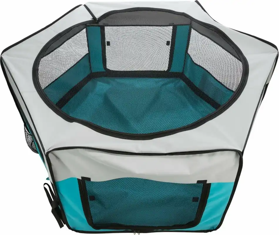 TRIXIE Výběh pro zakrslé králíky, ø 150 × 65 cm, polyester, tyrkysová/světlešedá Akce