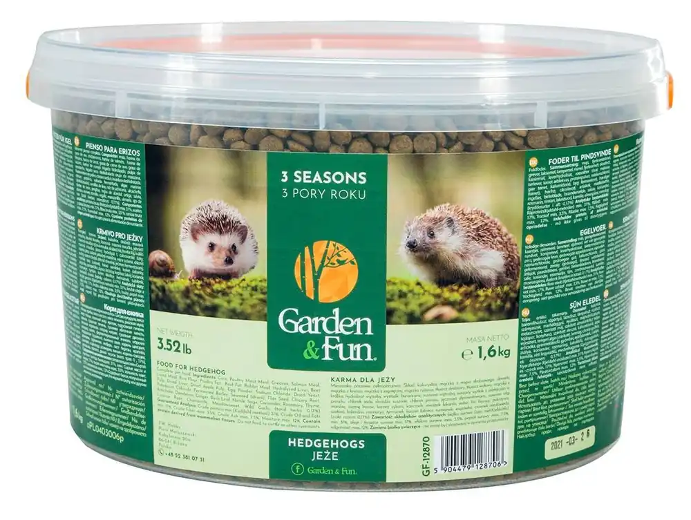 Top Prodej GARDEN FUN krmivo pro volně žijící ježky kyblík 1,6 kg