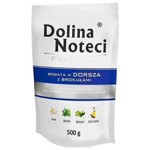Expresní Doručení DOLINA NOTECI PREMIUM treska s brokolicí kapsička pro psy 500 g