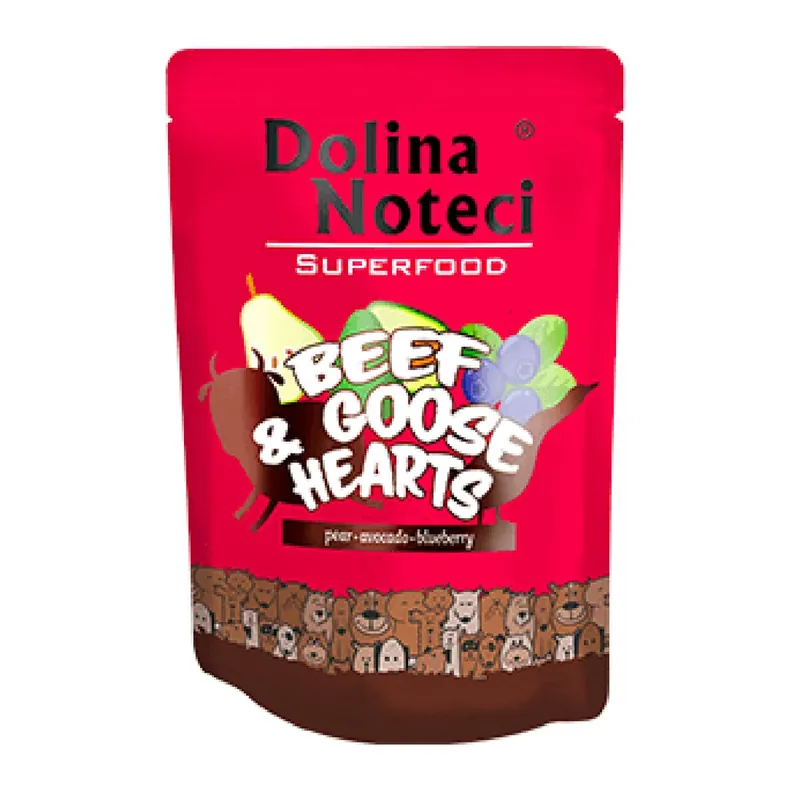 DOLINA NOTECI SUPERFOODS hovězí a husí srdíčka kapsička pro psy 300 g Nízká Cena