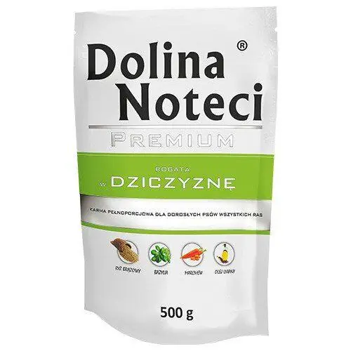 DOLINA NOTECI PREMIUM zvěřinová kapsička pro psy 500 g Omezená Nabídka