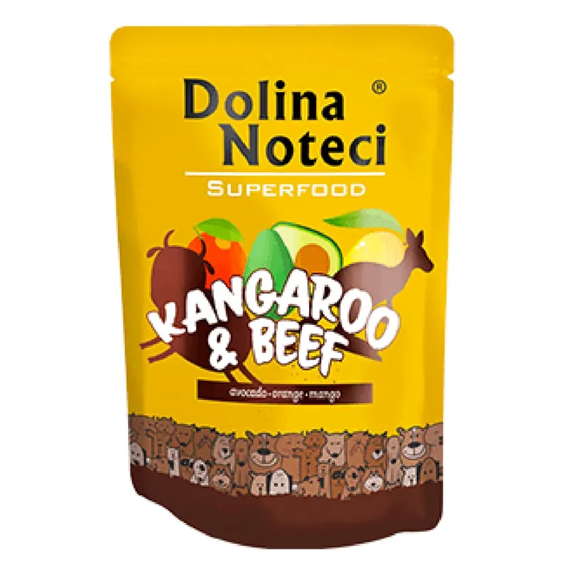 DOLINA NOTECI SUPERFOODS klokan a hovězí kapsička pro psy 300 g Tovární Cena
