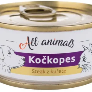 ALL ANIMALS konzerva KOČKOPES steak z kuřete, 100 g Rychlé Dodání
