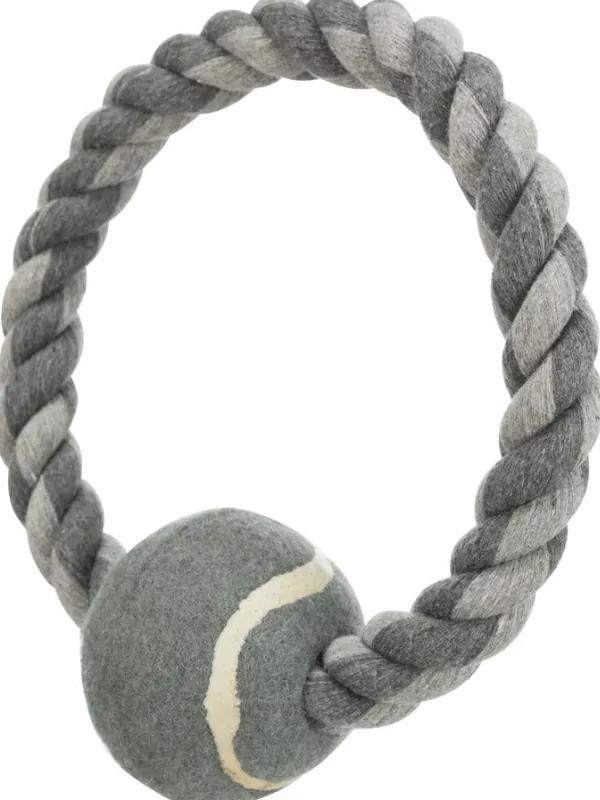 TRIXIE Bavlněný kruh s tenisovým míčem 6 cm / 18 cm - Novinka