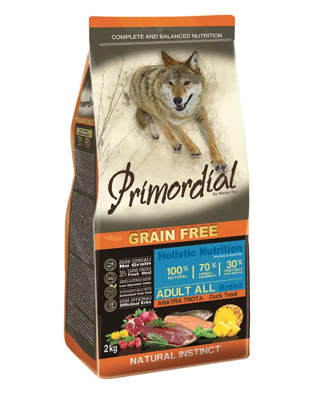 Primordial GF Adult Trout & Duck 12 kg Cenová Bomba