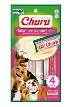 Časově Omezené Churu Dog Chicken with Salmon 4x14g