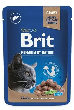 Brit Premium Cat kapsa Liver for Sterilised 100g Přímo Od Výrobce