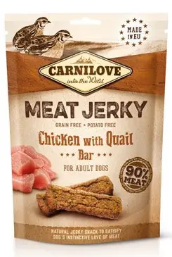Carnilove Dog Jerky Quail&Chicken Bar 100g Aktuální