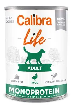 Calibra Dog Life konz.Adult Duck with rice 400g Tovární Cena