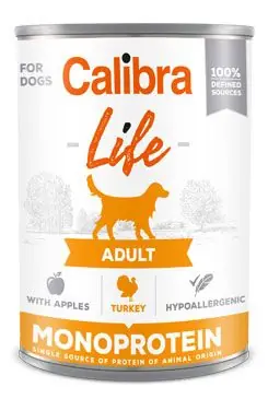 Cenový Hit Calibra Dog Life konz.Adult Turkey with apples 400g