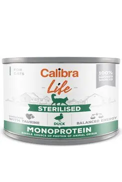 Nakupujte Hned Calibra Cat Life konz.Sterilised Duck 200g