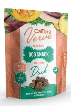 Nová Kolekce Calibra Dog Verve Semi-Moist Snack Fresh Duck 150g