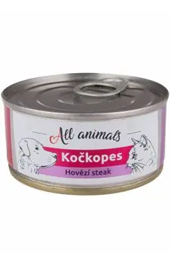 Tovární Cena All Animals kočkopes steak z hovězí svaloviny 100g