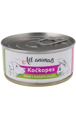 All Animals kočkopes steak z hovězího jazyka 100g Cenový Hit