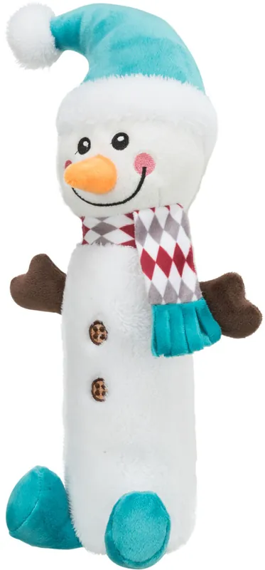 Nejprodávanější TRIXIE Xmas SNOWMAN, plyšový sněhulák s pet lahví uvnitř, 38 cm